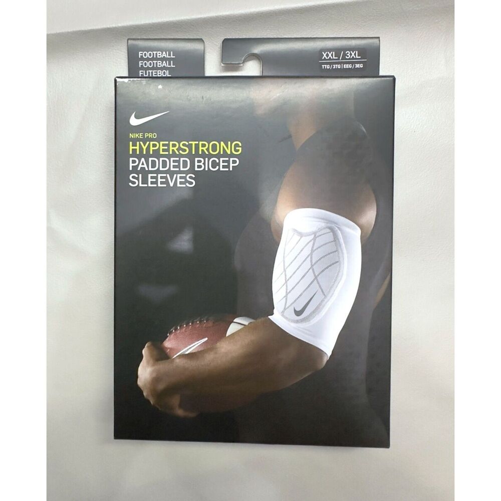 Nike Pro Hyperstrong Padded Bicep Sleeves Men1 Pair Black/White XXL
